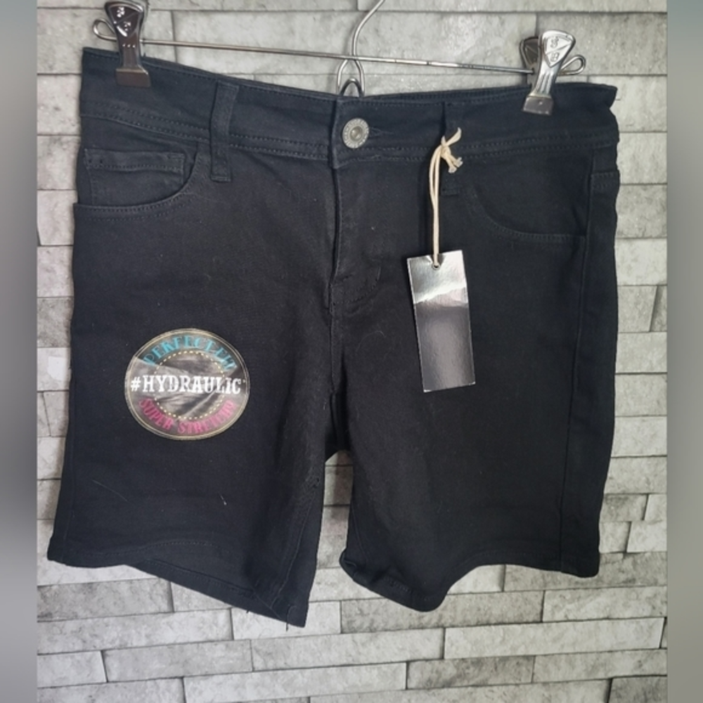 Hydraulic NWT Size 3/4 Black Denim Shorts